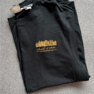Scotch & Soda Black Tee with Gold Graphic